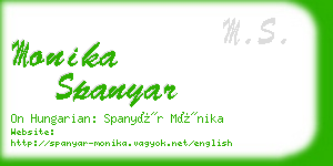 monika spanyar business card